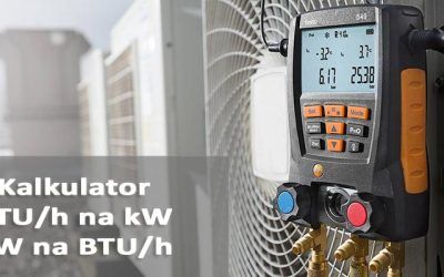 Kalkulator BTU/h na kW, kW na BTU/h